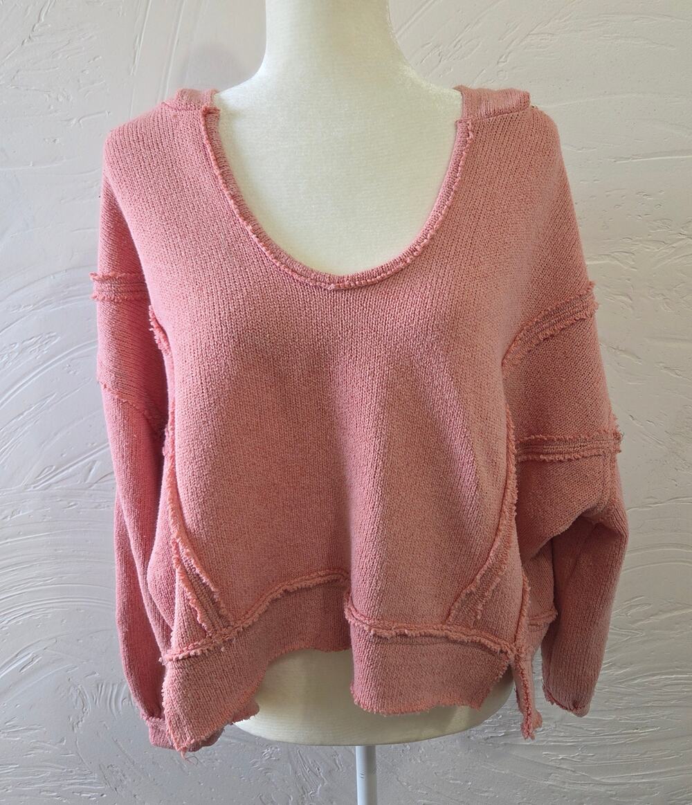 POL Pink Hooded Sweater Woman's Size Small